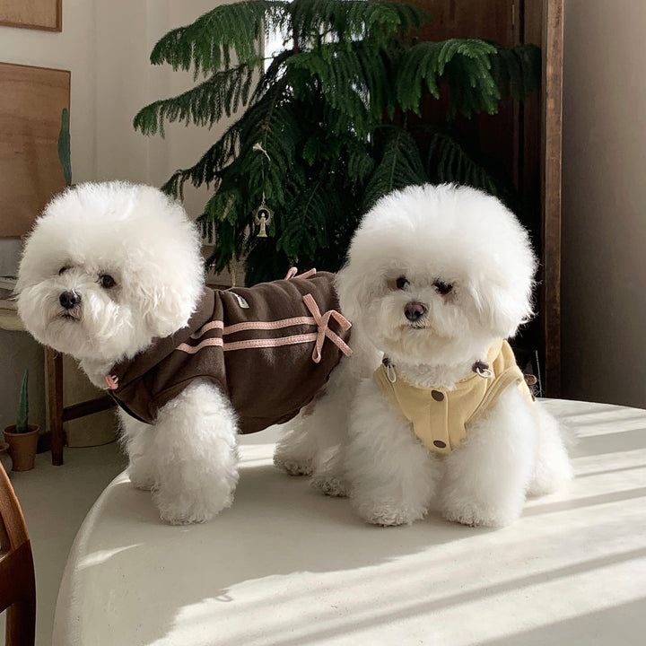 ※予約販売【DURANG RURANG】Ribbon Hoodie Jacket（Choco Brown）