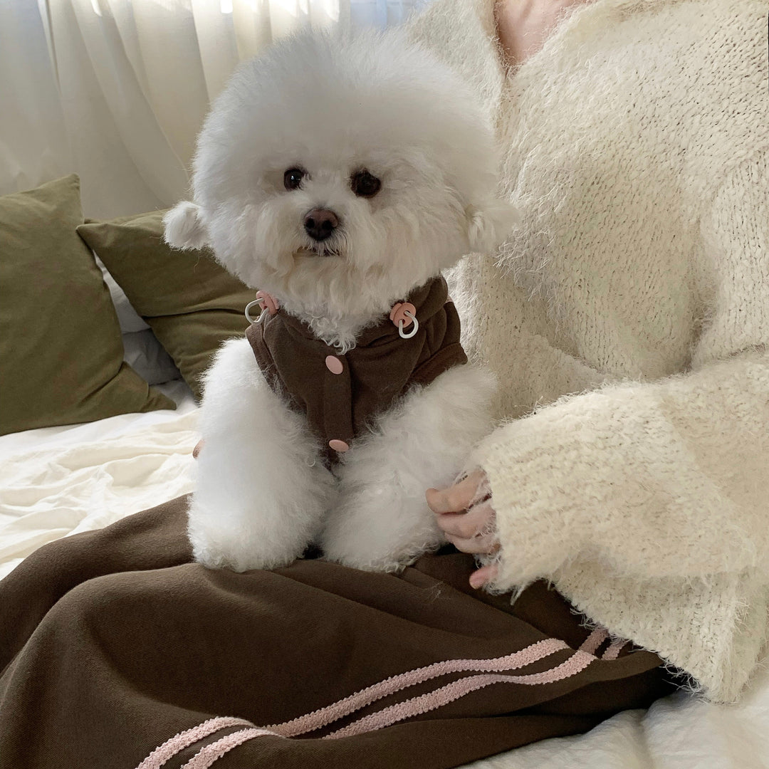 ※予約販売【DURANG RURANG】Ribbon Hoodie Jacket（Choco Brown）