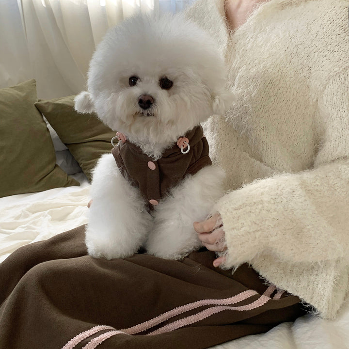 ※予約販売【DURANG RURANG】Ribbon Hoodie Jacket（Choco Brown）