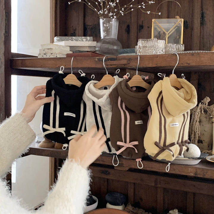 ※予約販売【DURANG RURANG】Ribbon Hoodie Jacket（Butter Yellow）