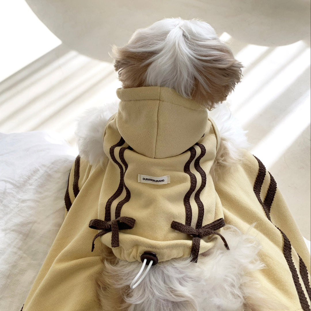 ※予約販売【DURANG RURANG】Ribbon Hoodie Jacket（Butter Yellow）