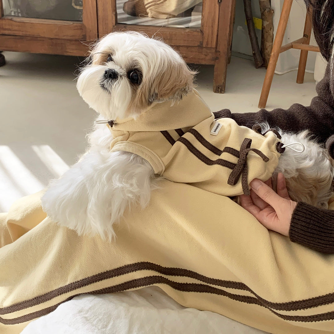 ※予約販売【DURANG RURANG】Ribbon Hoodie Jacket（Butter Yellow）