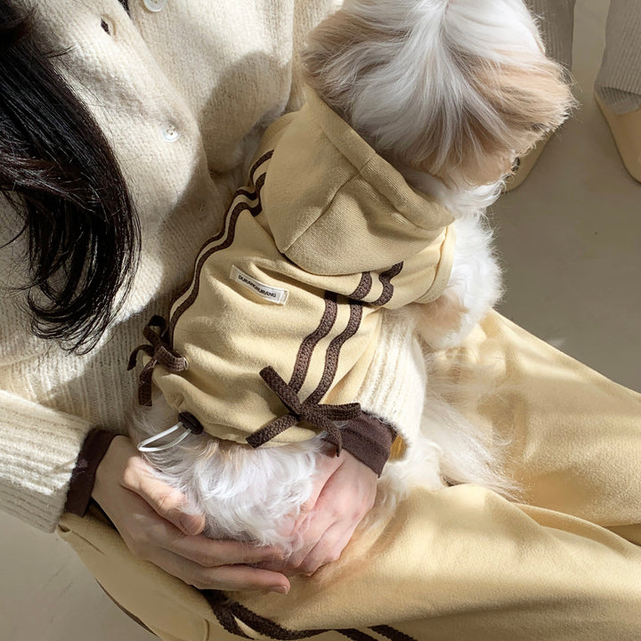 ※予約販売【DURANG RURANG】Ribbon Hoodie Jacket（Butter Yellow）