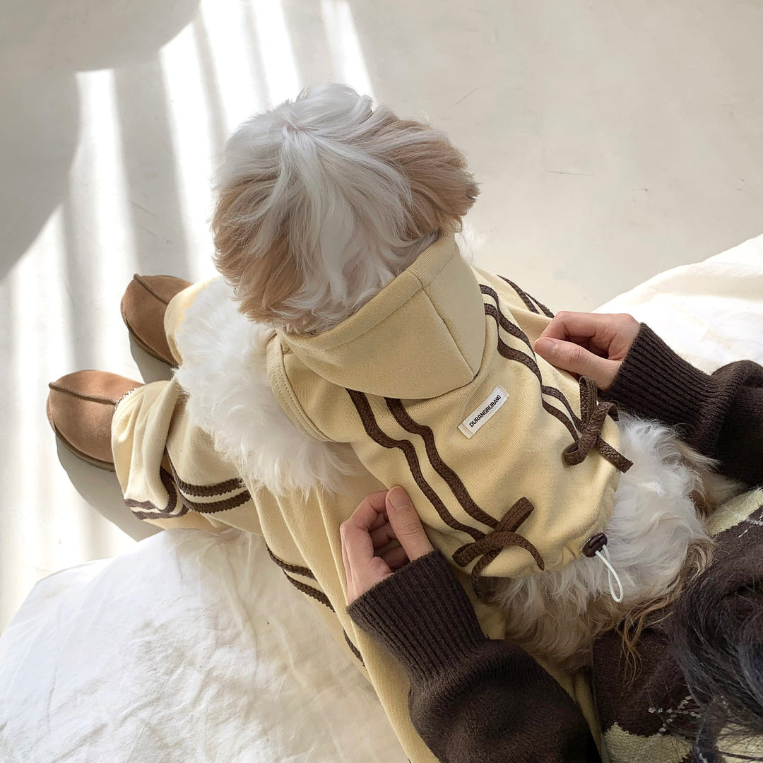 ※予約販売【DURANG RURANG】Ribbon Hoodie Jacket（Butter Yellow）