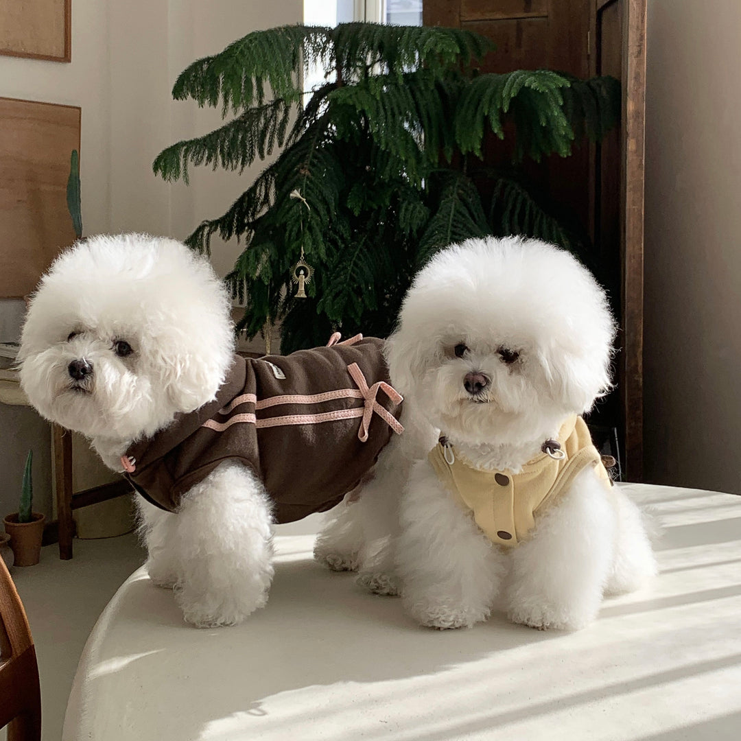 ※予約販売【DURANG RURANG】Ribbon Hoodie Jacket（Butter Yellow）