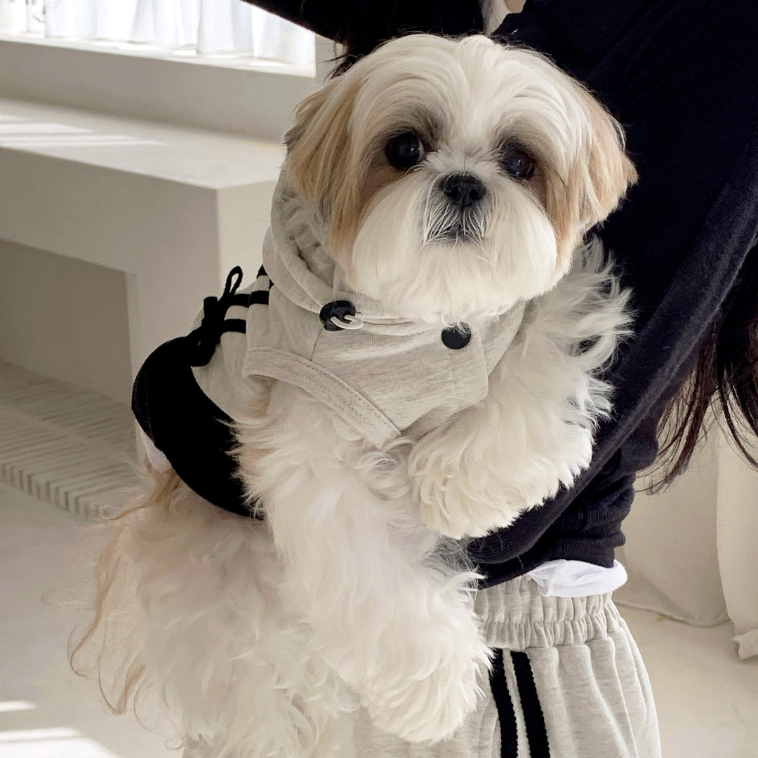 ※予約販売【DURANG RURANG】Ribbon Hoodie Jacket（Melange Gray）