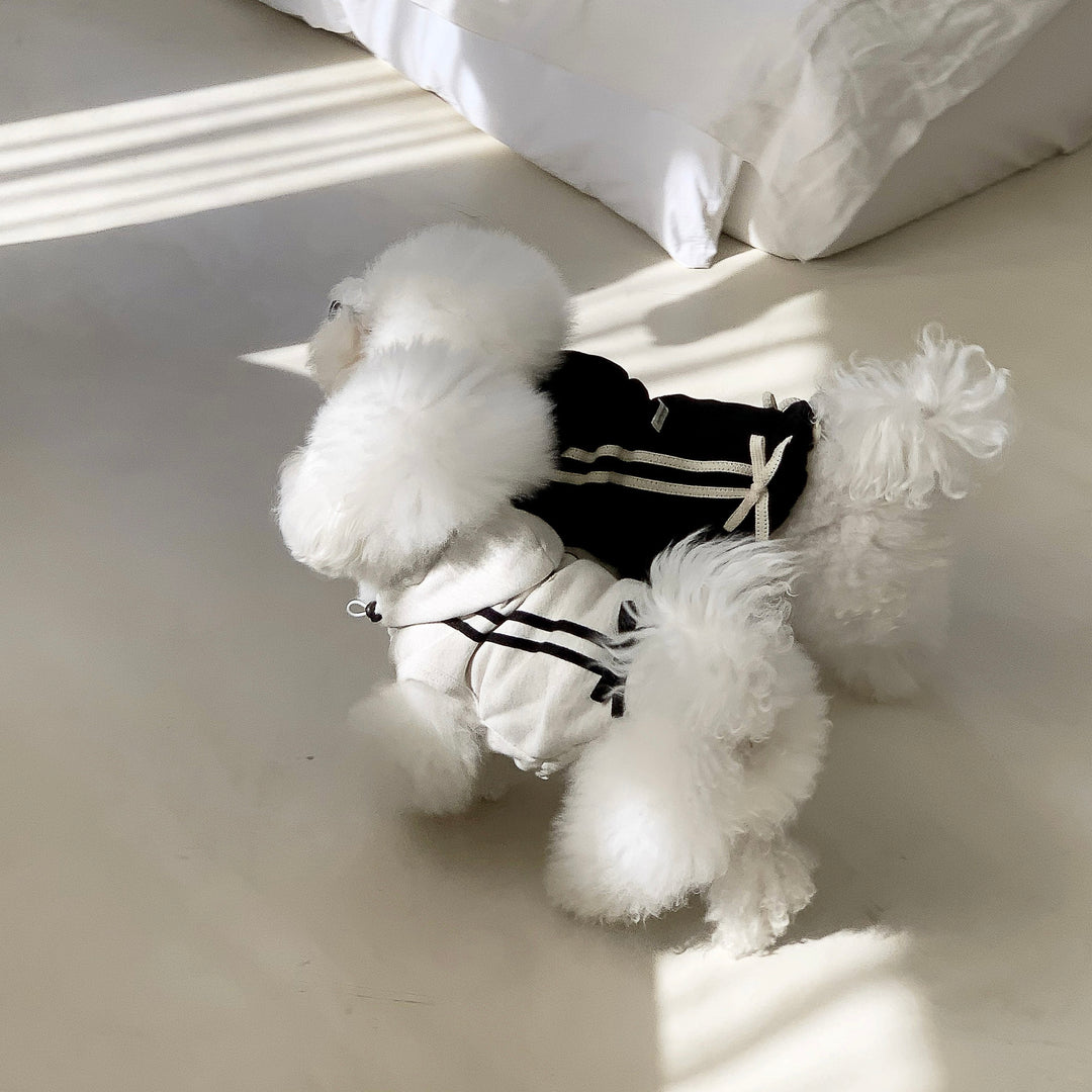 ※予約販売【DURANG RURANG】Ribbon Hoodie Jacket（Melange Gray）