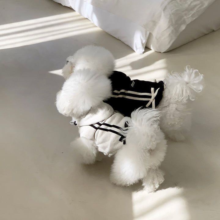 ※予約販売【DURANG RURANG】Ribbon Hoodie Jacket（Melange Gray）