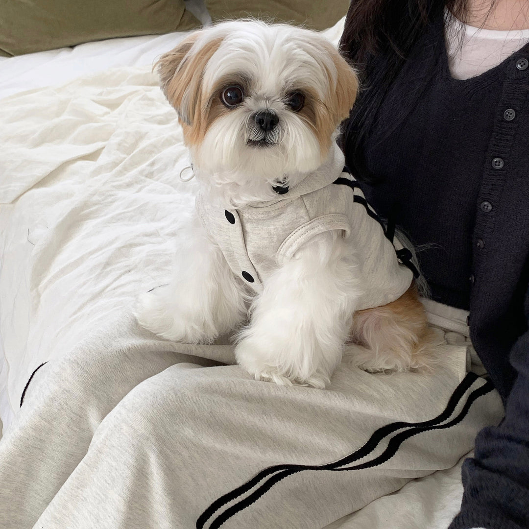 ※予約販売【DURANG RURANG】Ribbon Hoodie Jacket（Melange Gray）