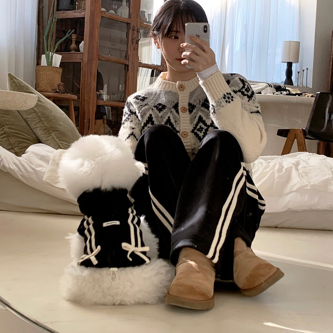 ※予約販売【DURANG RURANG】Ribbon Hoodie Jacket（Black）