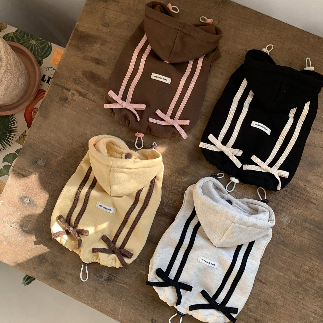 ※予約販売【DURANG RURANG】Ribbon Hoodie Jacket（Black）