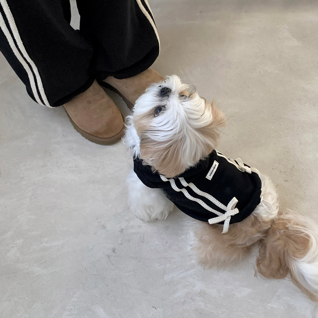 ※予約販売【DURANG RURANG】Ribbon Hoodie Jacket（Black）