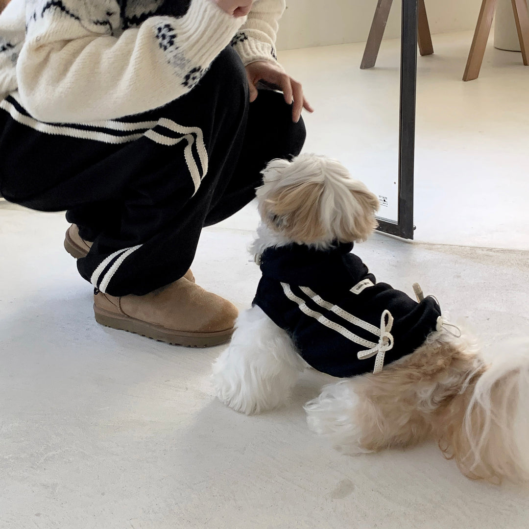 ※予約販売【DURANG RURANG】Ribbon Hoodie Jacket（Black）