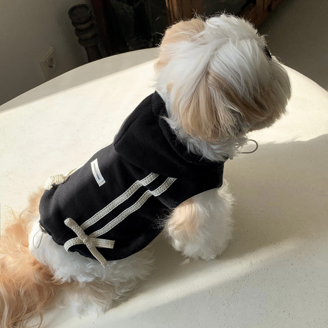 ※予約販売【DURANG RURANG】Ribbon Hoodie Jacket（Black）