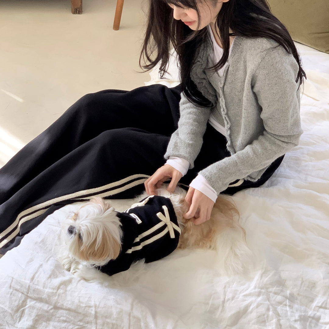 ※予約販売【DURANG RURANG】Ribbon Hoodie Jacket（Black）