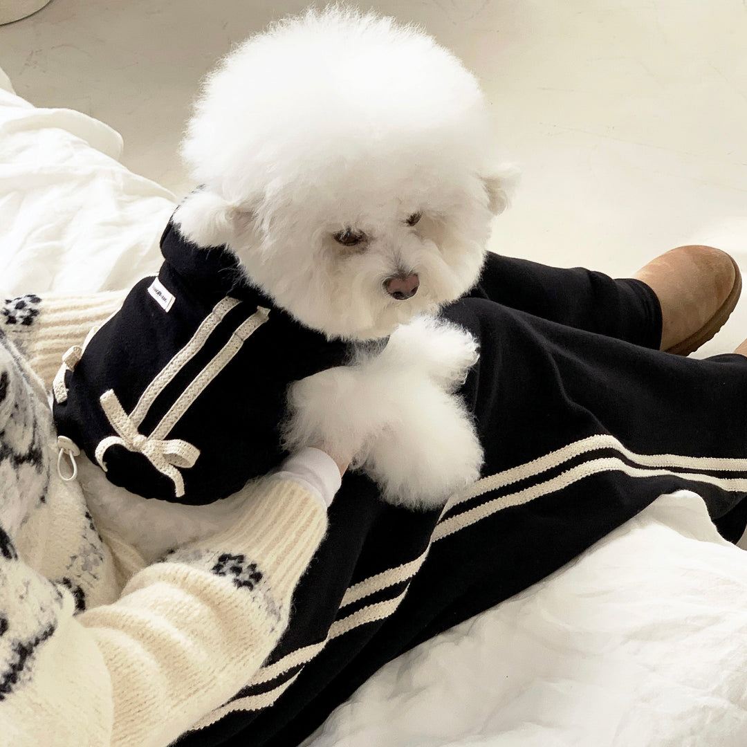 ※予約販売【DURANG RURANG】Ribbon Hoodie Jacket（Black）