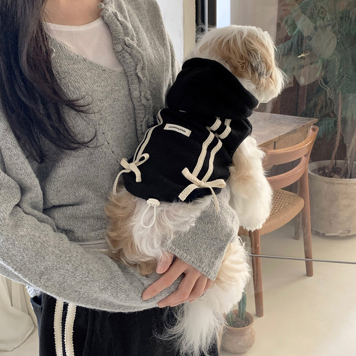 ※予約販売【DURANG RURANG】Ribbon Hoodie Jacket（Black）