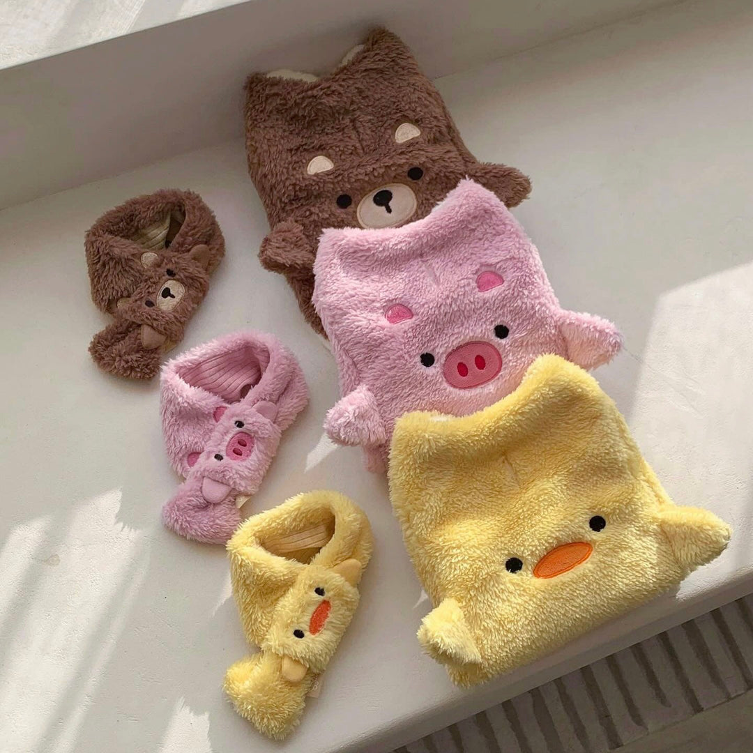 ※予約販売【DURANG RURANG】Animal Fleece Vest（Pig）