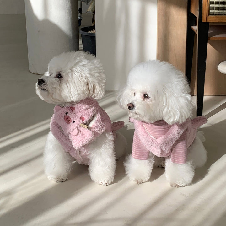 ※予約販売【DURANG RURANG】Animal Fleece Vest（Pig）