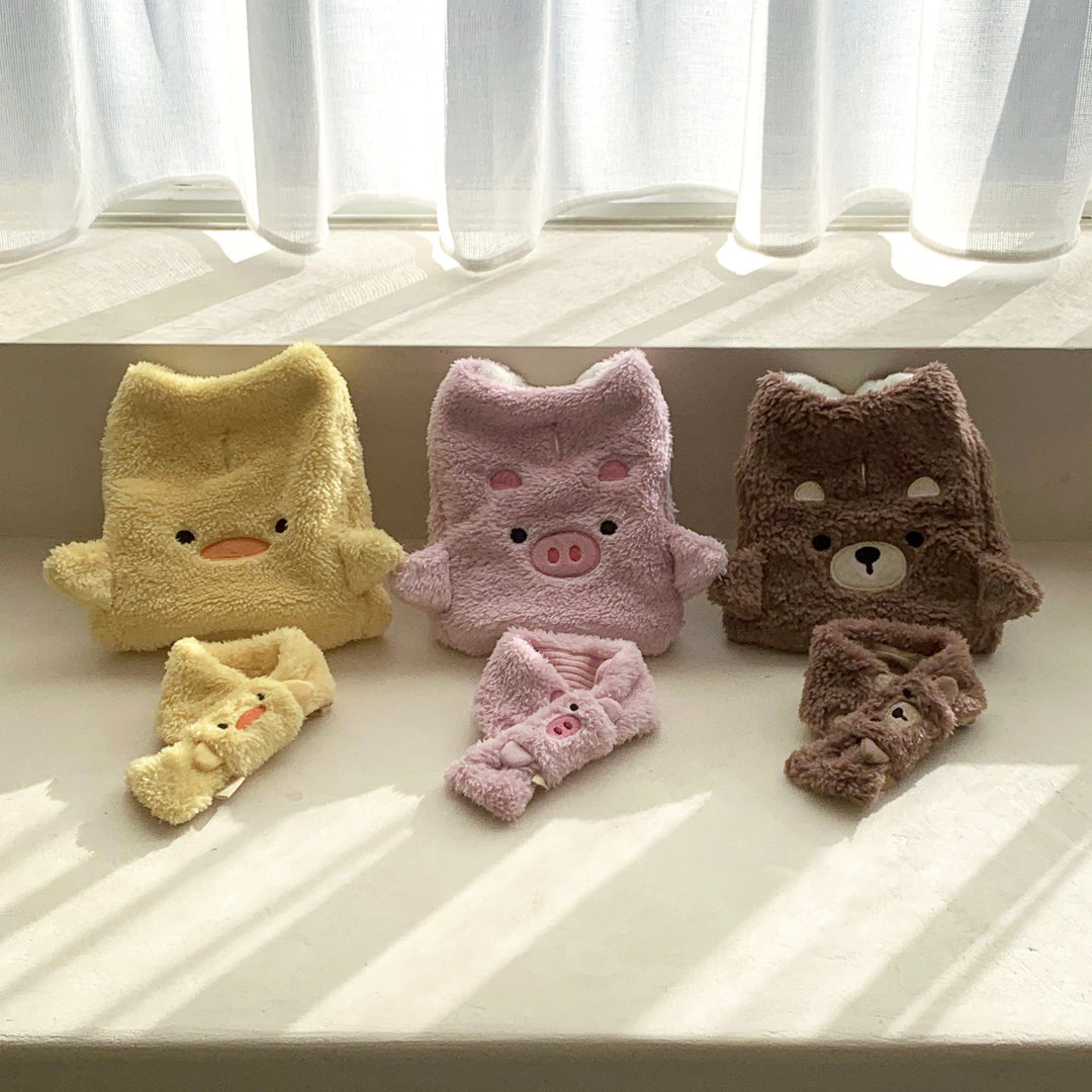 ※予約販売【DURANG RURANG】Animal Fleece Vest（Pig）