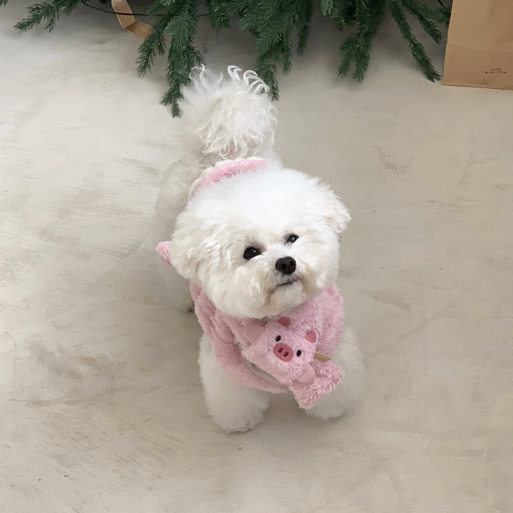 ※予約販売【DURANG RURANG】Animal Fleece Vest（Pig）