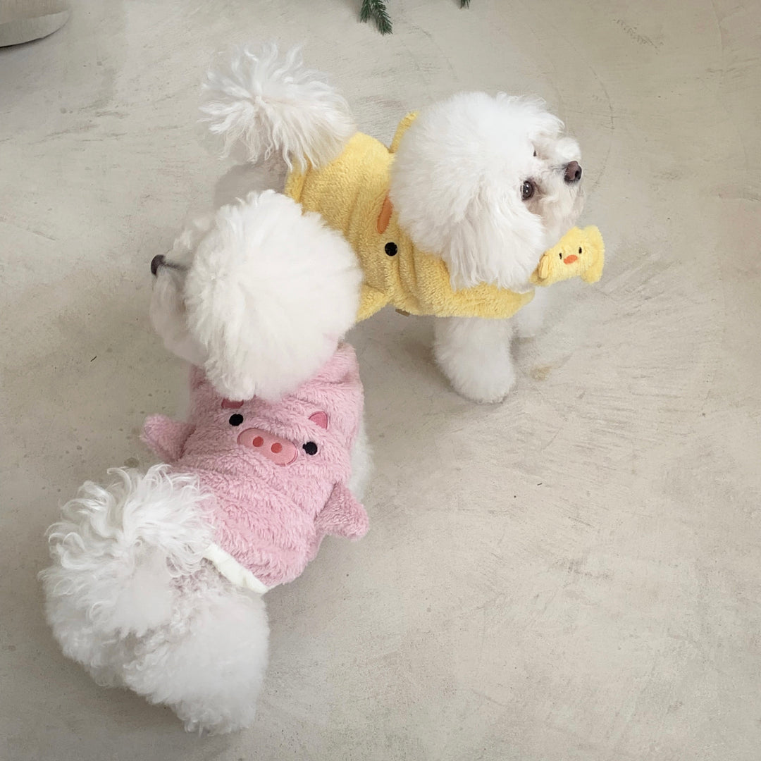 ※予約販売【DURANG RURANG】Animal Fleece Vest（Pig）