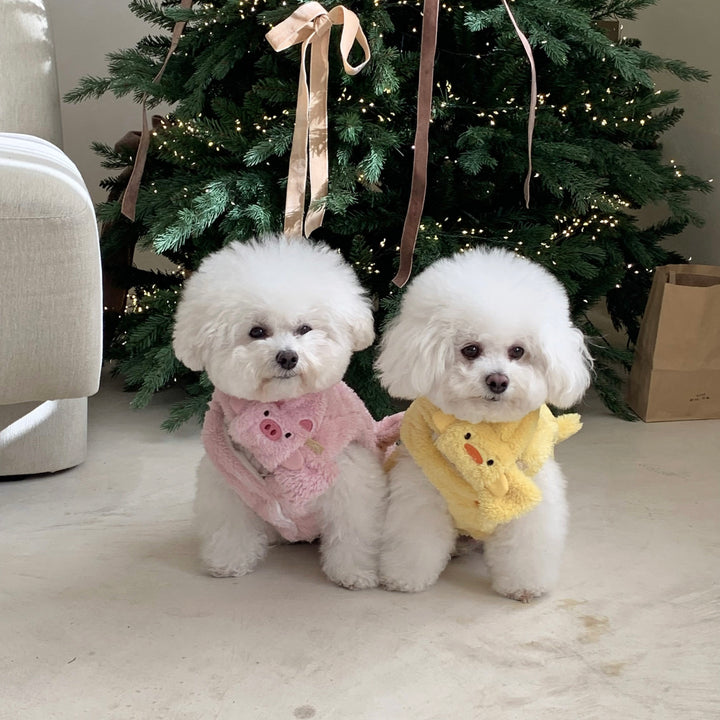 ※予約販売【DURANG RURANG】Animal Fleece Vest（Pig）