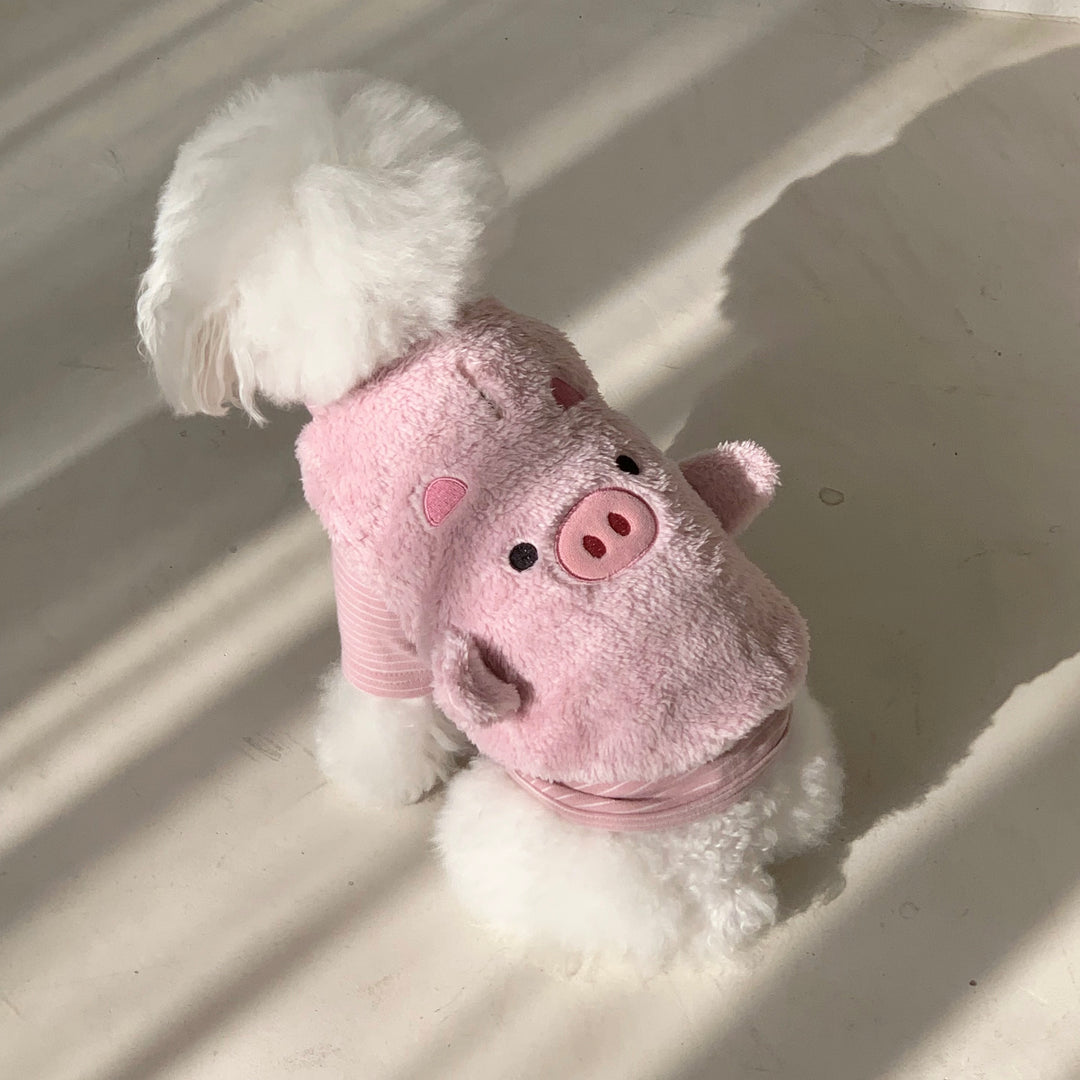 ※予約販売【DURANG RURANG】Animal Fleece Vest（Pig）