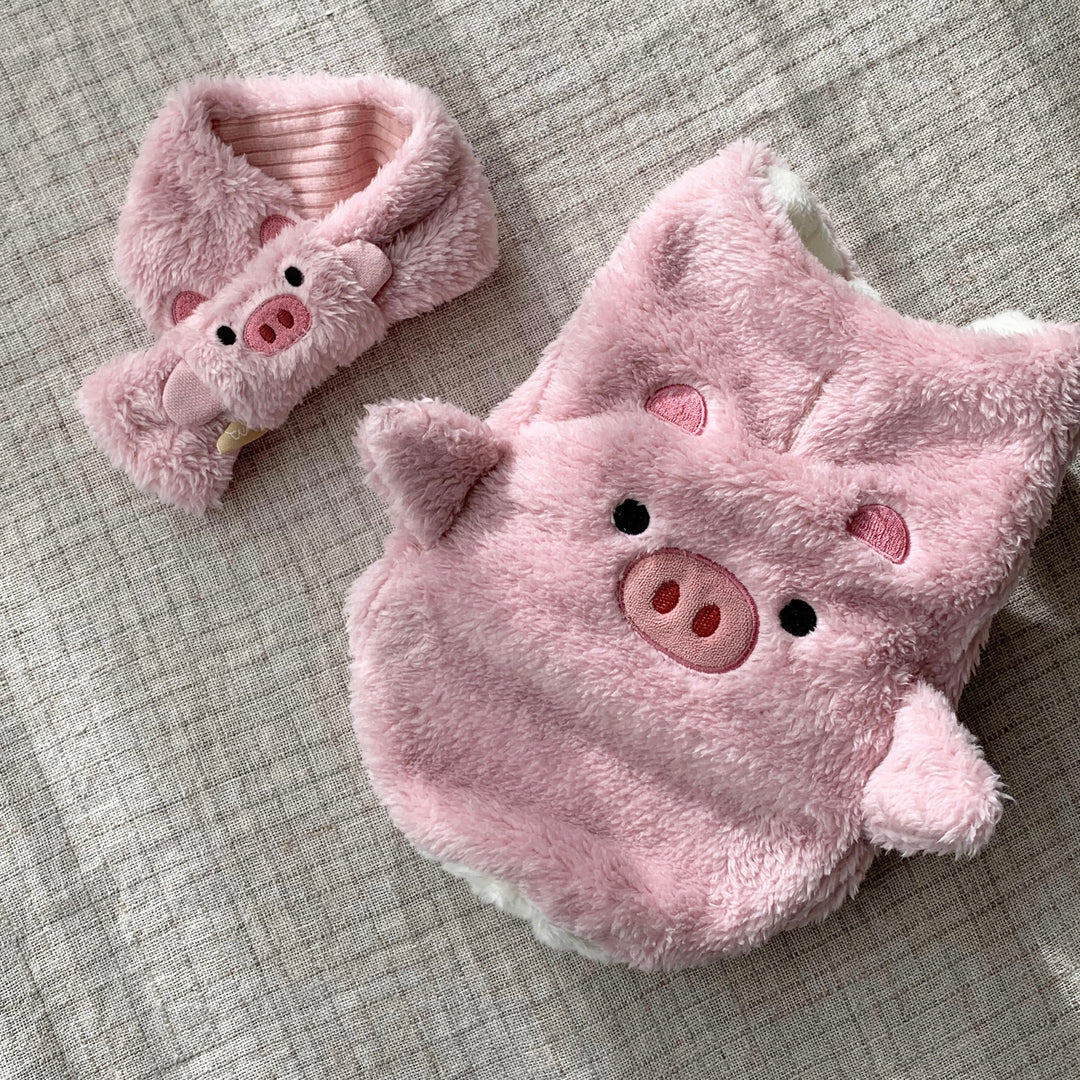 ※予約販売【DURANG RURANG】Animal Fleece Vest（Pig）