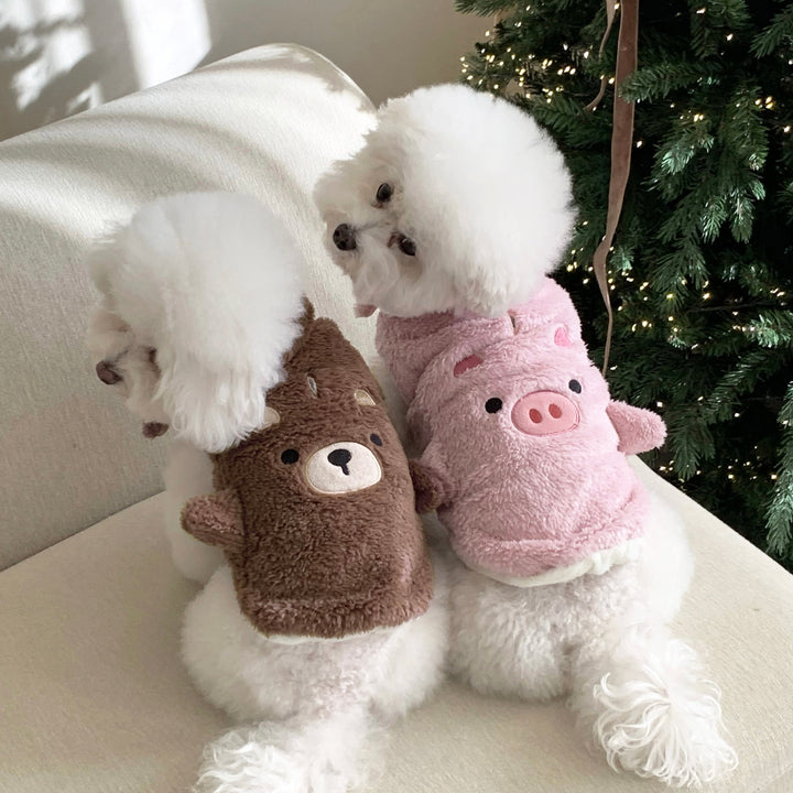 ※予約販売【DURANG RURANG】Animal Fleece Vest（Pig）