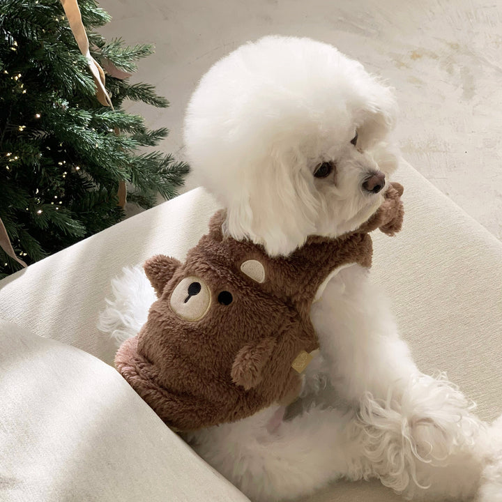 ※予約販売【DURANG RURANG】Animal Fleece Vest（Bear）