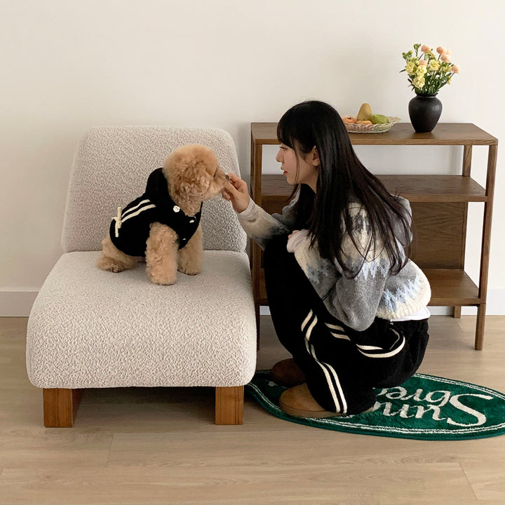 ※予約販売【DURANG RURANG】Ribbon Boa Hoodie Jumper（Black）