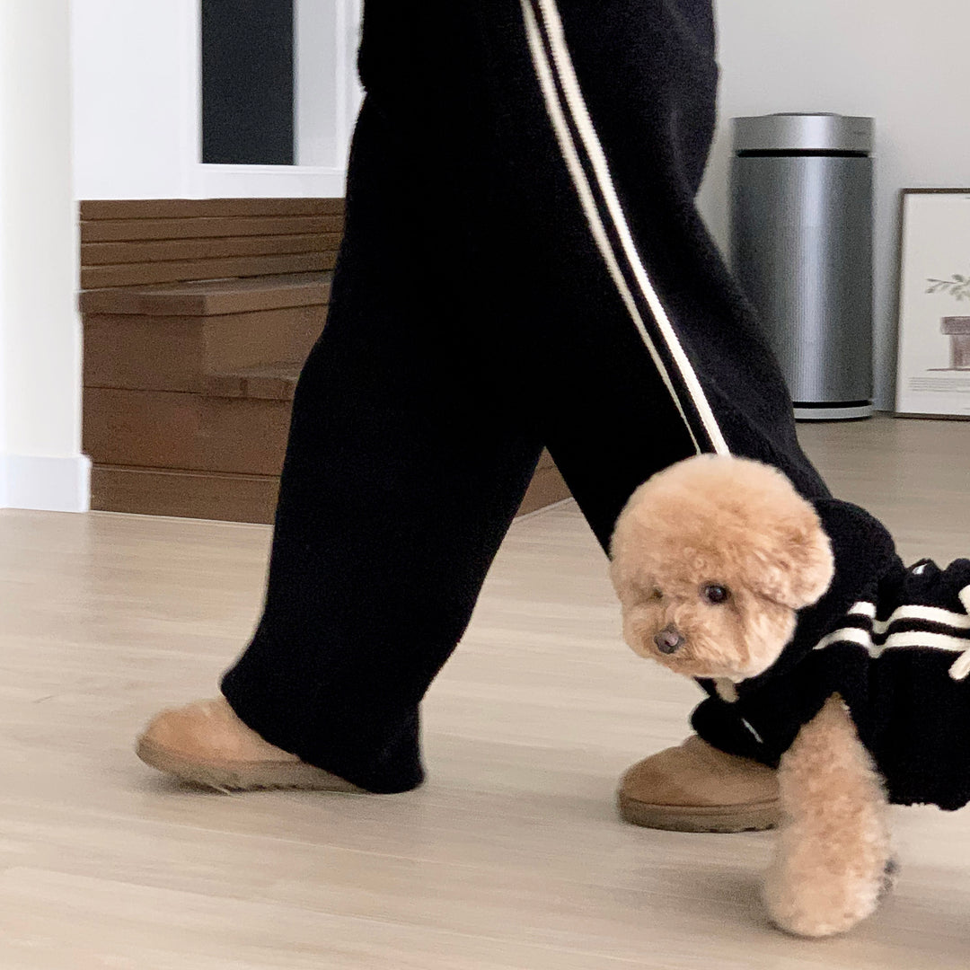 ※予約販売【DURANG RURANG】Ribbon Boa Hoodie Jumper（Black）