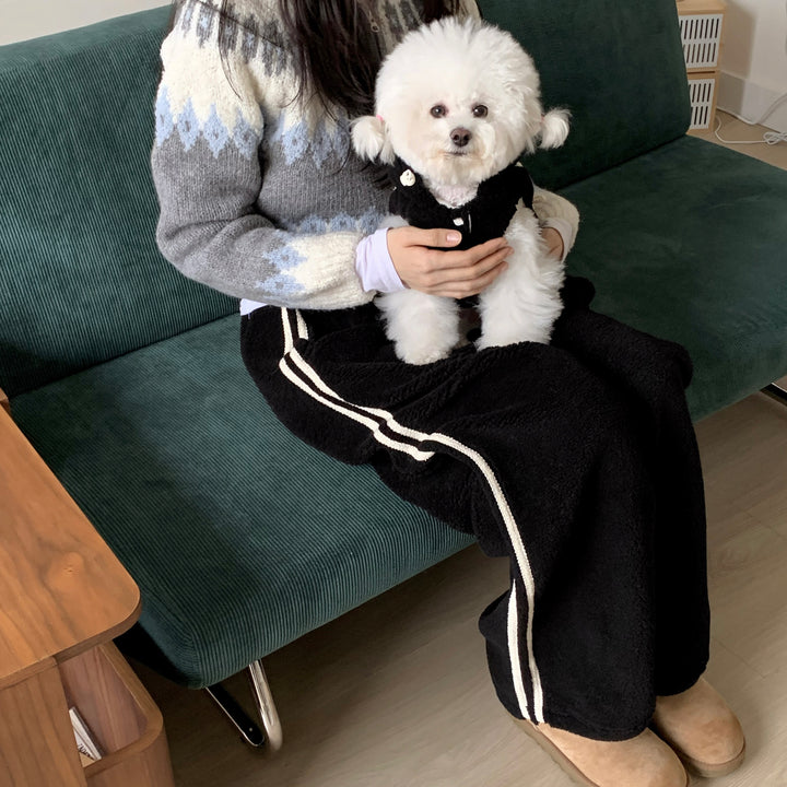 ※予約販売【DURANG RURANG】Ribbon Boa Hoodie Jumper（Black）