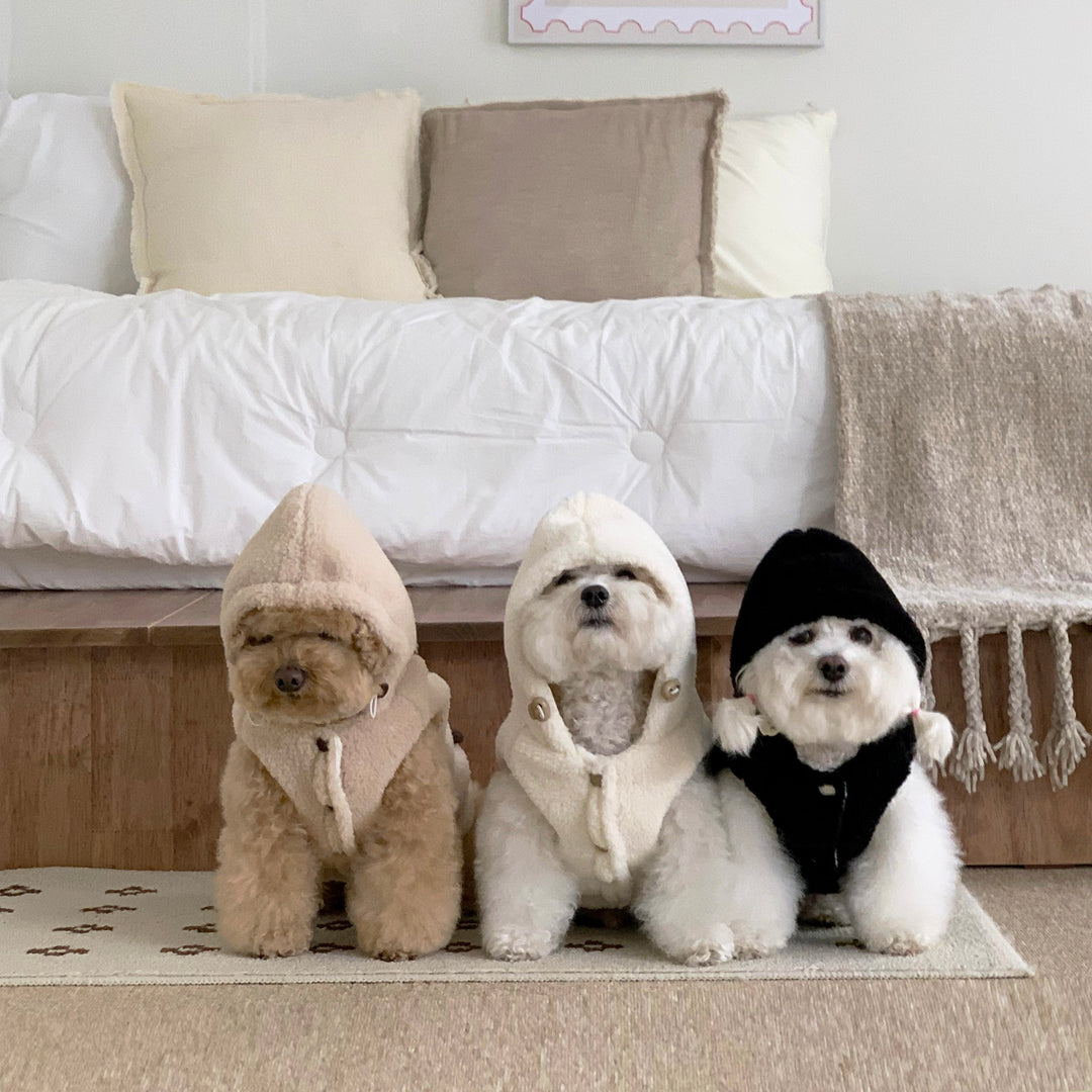 ※予約販売【DURANG RURANG】Ribbon Boa Hoodie Jumper（Black）