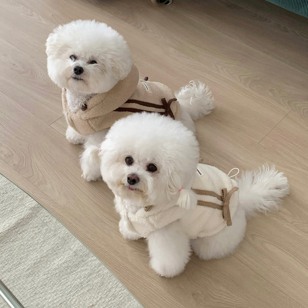 ※予約販売【DURANG RURANG】Ribbon Boa Hoodie Jumper（Cream）