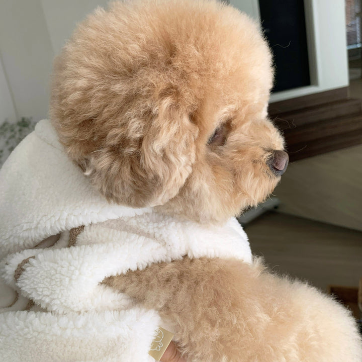 ※予約販売【DURANG RURANG】Ribbon Boa Hoodie Jumper（Cream）