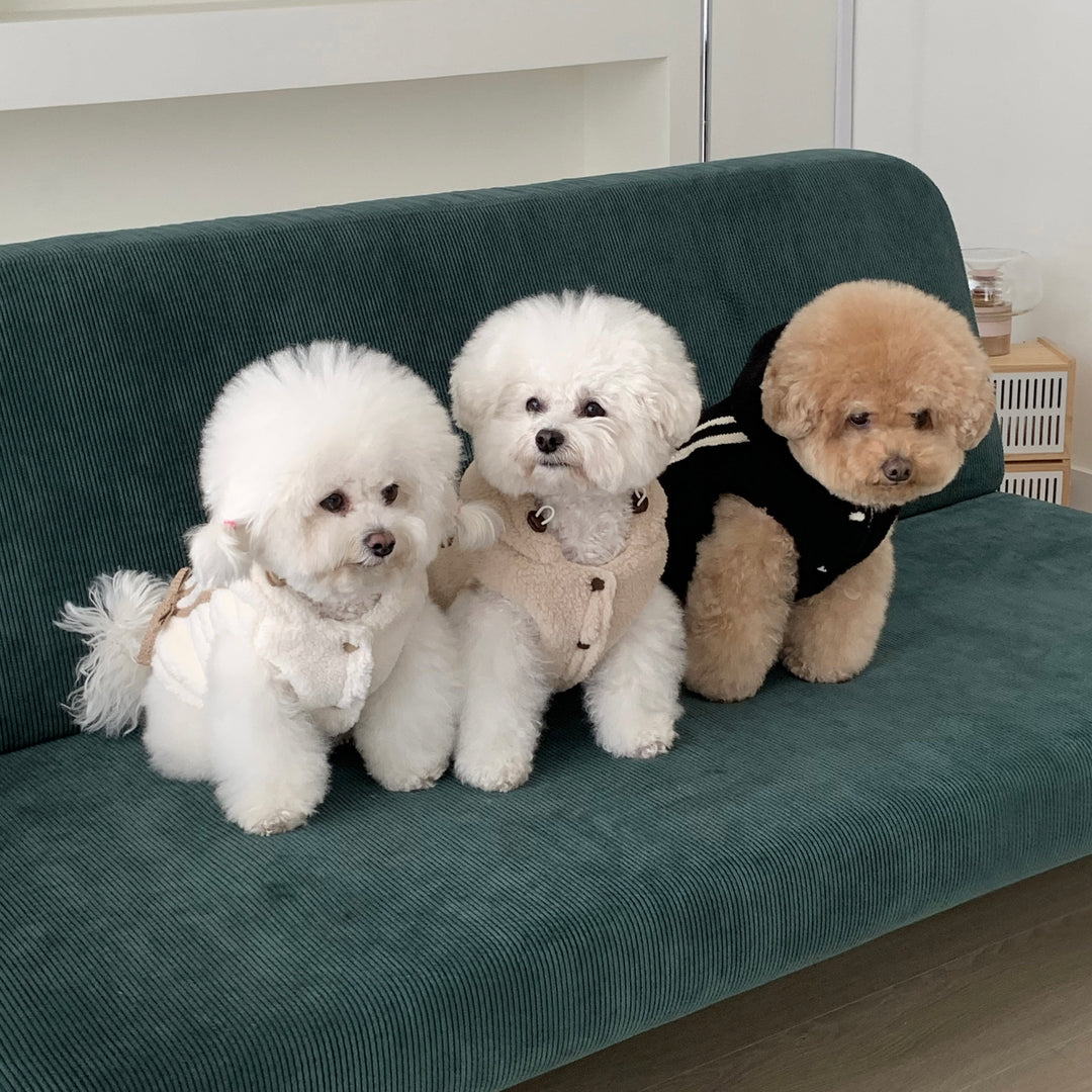 ※予約販売【DURANG RURANG】Ribbon Boa Hoodie Jumper（Cream）