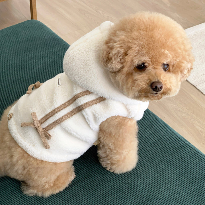 ※予約販売【DURANG RURANG】Ribbon Boa Hoodie Jumper（Cream）