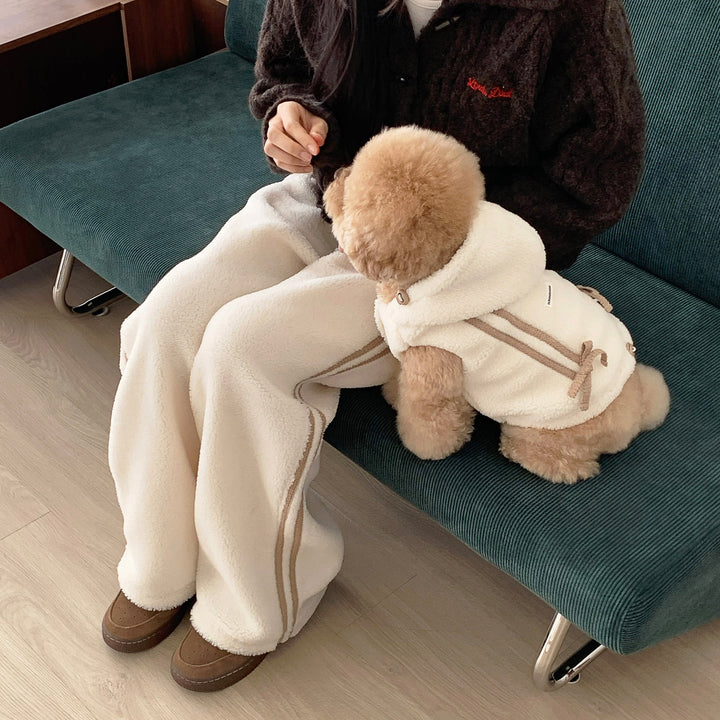 ※予約販売【DURANG RURANG】Ribbon Boa Hoodie Jumper（Cream）