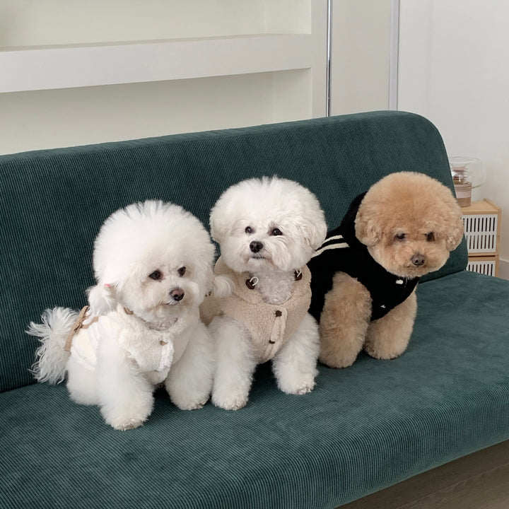 ※予約販売【DURANG RURANG】Ribbon Boa Hoodie Jumper（Beige）