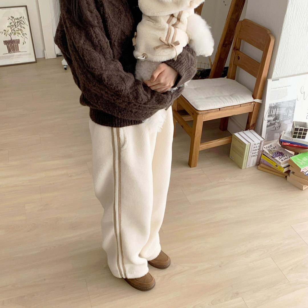 ※予約販売【DURANG RURANG】Ribbon Boa Track Jogger Pants（3 color）