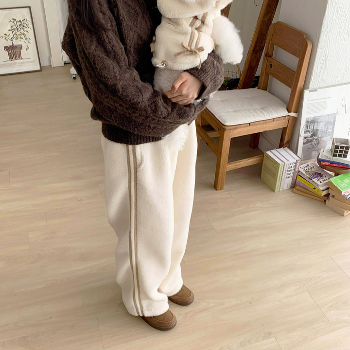 ※予約販売【DURANG RURANG】Ribbon Boa Track Jogger Pants（3 color）