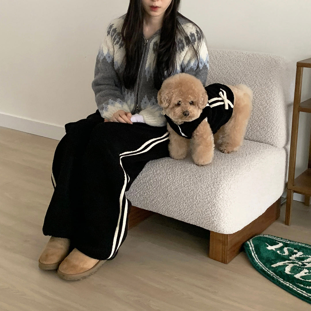 ※予約販売【DURANG RURANG】Ribbon Boa Track Jogger Pants（3 color）