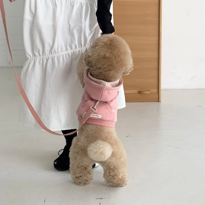 即納【DURANG RURANG】Crop Hoodie Harness（Pink）｜犬用ハーネス