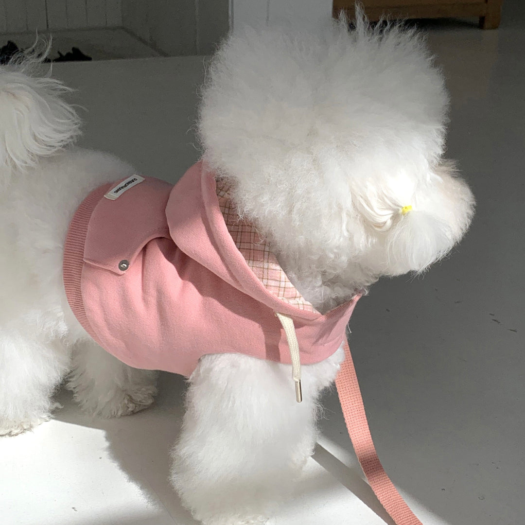 即納【DURANG RURANG】Crop Hoodie Harness（Pink）｜犬用ハーネス