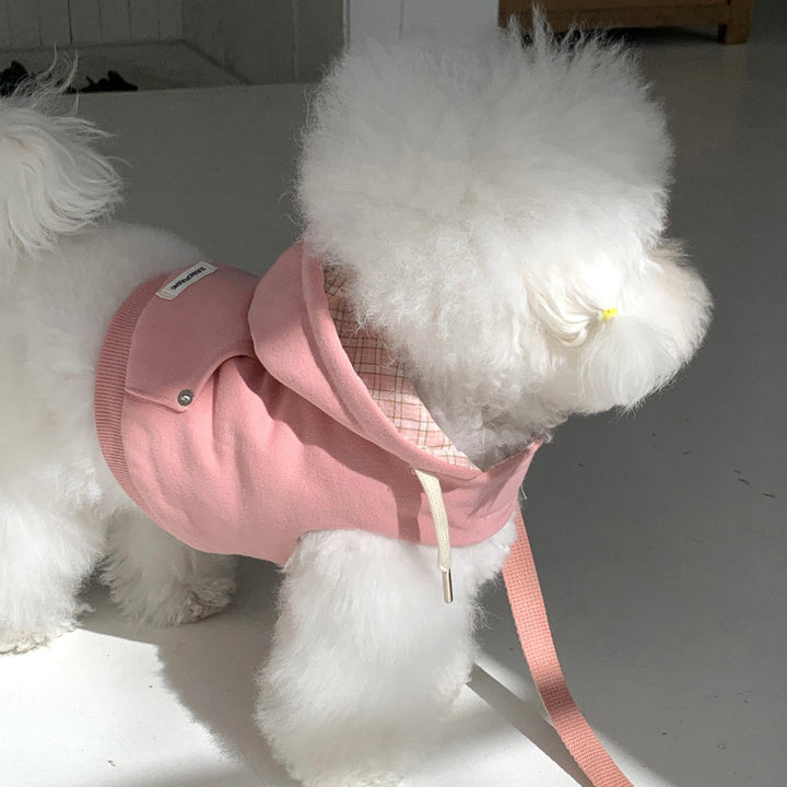 即納【DURANG RURANG】Crop Hoodie Harness（Pink）｜犬用ハーネス