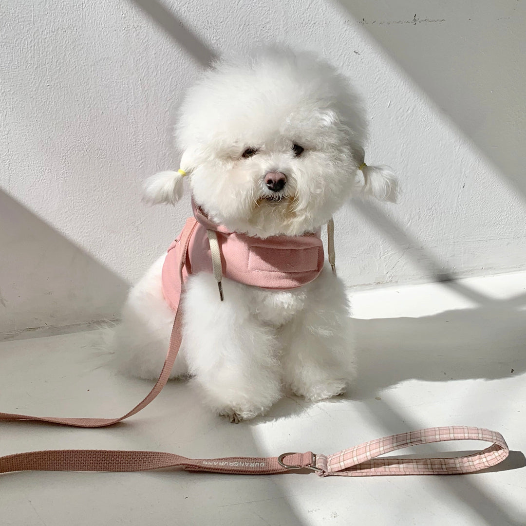 即納【DURANG RURANG】Crop Hoodie Harness（Pink）｜犬用ハーネス