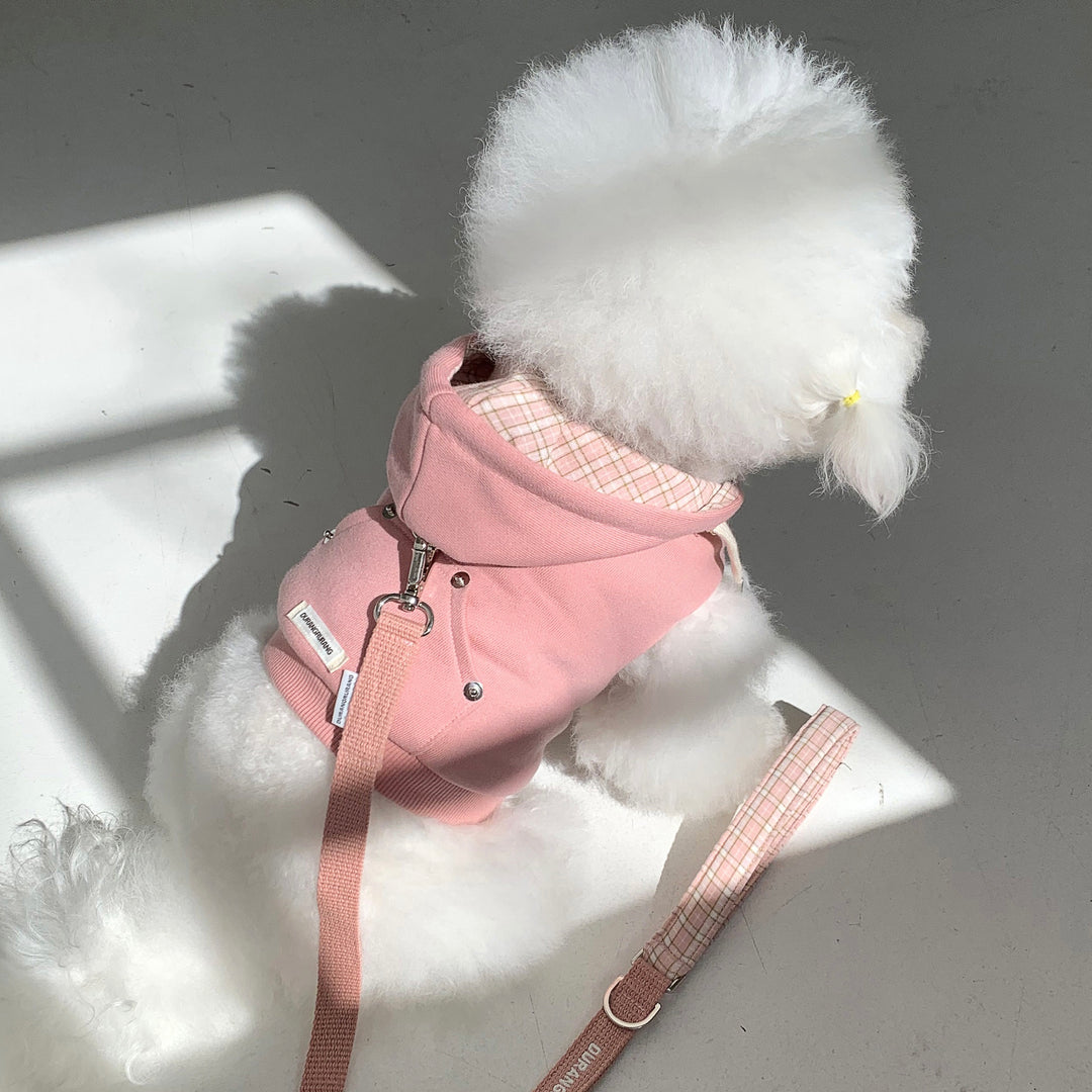 即納【DURANG RURANG】Crop Hoodie Harness（Pink）｜犬用ハーネス
