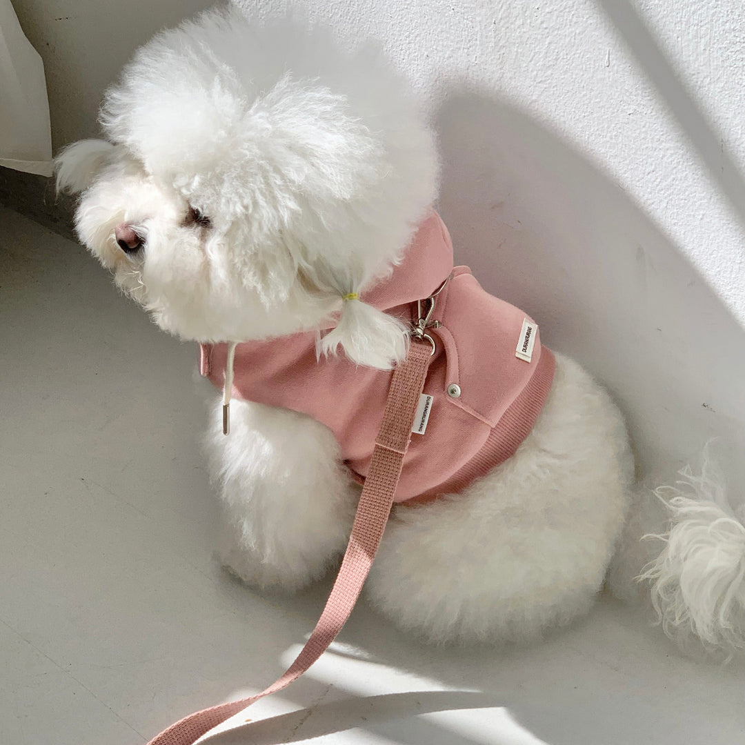 即納【DURANG RURANG】Crop Hoodie Harness（Pink）｜犬用ハーネス